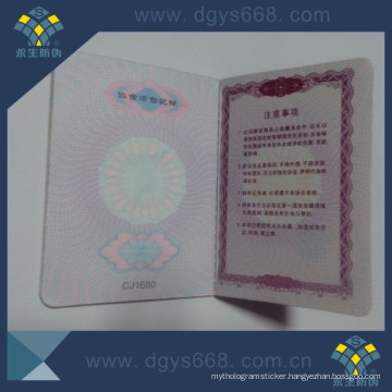 Security Document with Hot Stamping Hologram